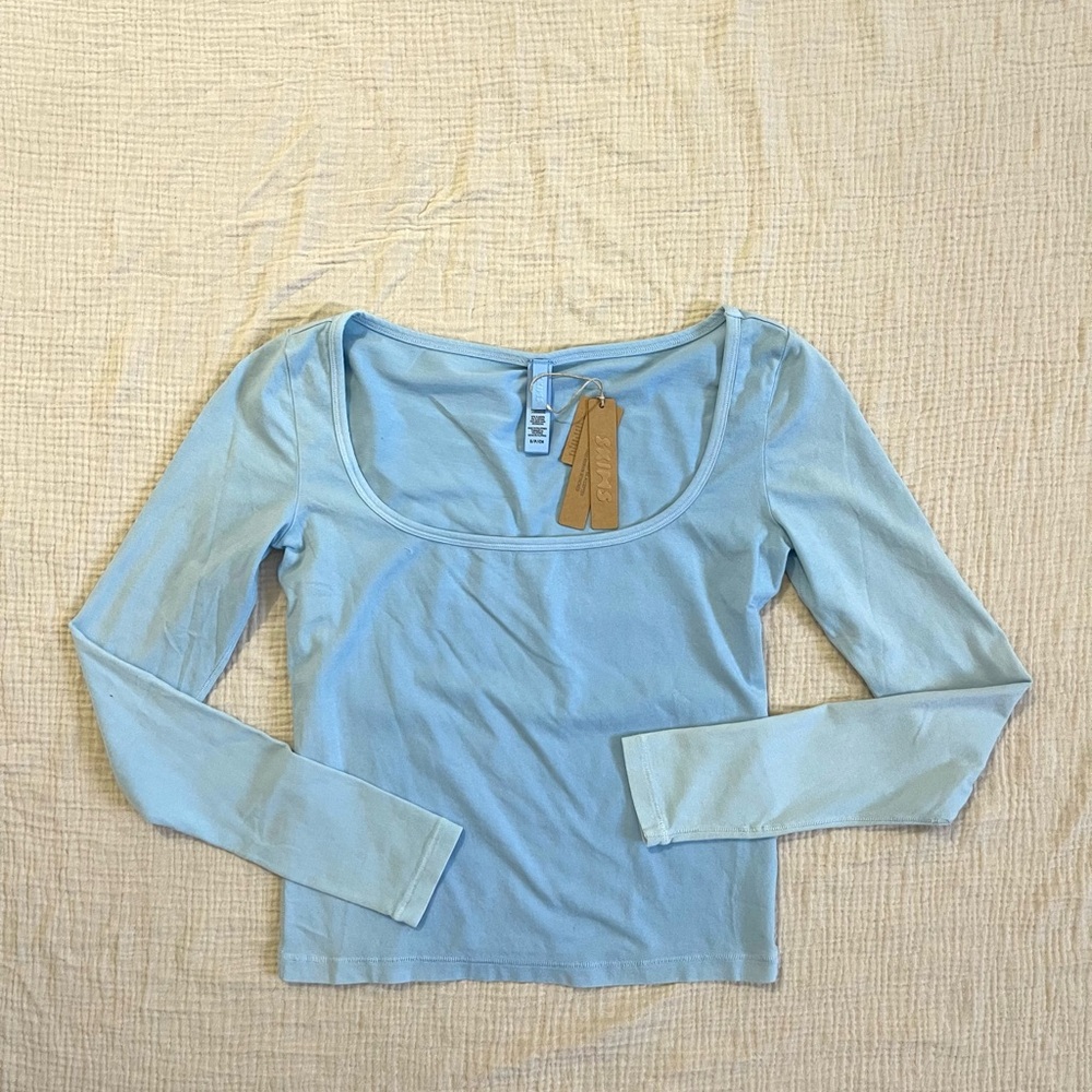 Skims New Vintage Scoop Neck Long Sleeve T-Shirt